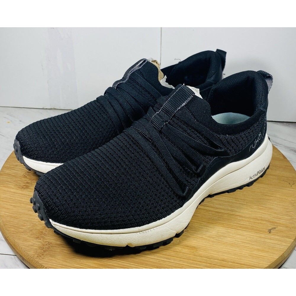 RYKA WOMEN'S BLACK/WHITE JUMPSTART LACE COMFORTABLE FIRM RUNNING SHOES SIZE 9M